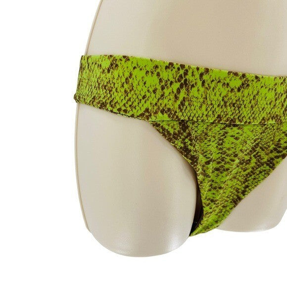 House of Harlow 1960 | NEW Anastasia Bikini Bottom in Green Python Size S
