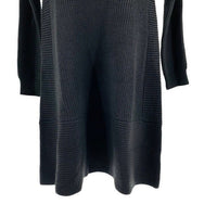 Pomander Place NEW Black Ainsley Long Sleeve Ribbed Knit Sweater Dress Size XS