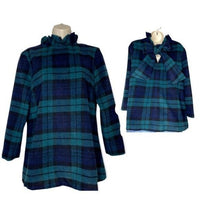 Tuckernuck | NEW Blackwatch Plaid Schoolgirl Bow Wool Faye Blouse Size XS