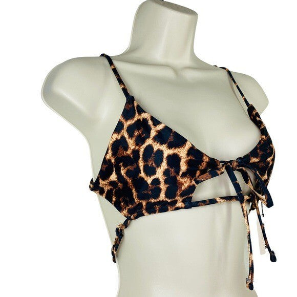superdown | NEW Chantelle Bikini Top in Leopard Size M