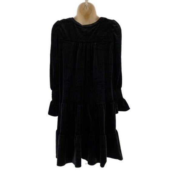 Pomander Place | NEW Black Velvet Kenzo Long Sleeve Mini Dress Size Medium