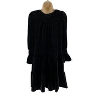 Pomander Place | NEW Black Velvet Kenzo Long Sleeve Mini Dress Size Medium