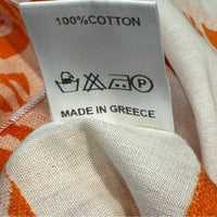 Tuckernuck NEW Kasia Ecru Clio Ruffle Mini Dress in Orange and Ivory Size XS