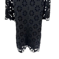 Tuckernuck NEW Noir Eyelet Hutton Long Sleeve Cotton Formal Midi Dress Size M