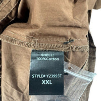 Tuckernuck NEW Brown Prescott Belted Short Sleeve Collared Shirt Midi Dress XXL