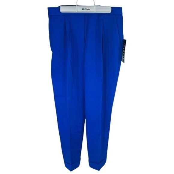 Tuckernuck NEW Sapphire Blue Duncan Pleated Straight Leg Trouser Pant Size L