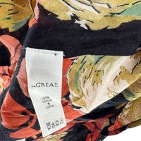 The Great NEW Cabbage Rose Print The Geranium Dress Black Floral Maxi Dress S