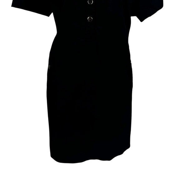 Pomander Place NEW Black Oakley Short Sleeve Relaxed Fit Mini Dress Size XS