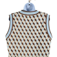 Tuckernuck NEW Tan Ocean Spray Knit Geo Marie Sleeveless Mini Dress Size XXL