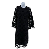 Tuckernuck NEW Noir Eyelet Hutton Long Sleeve Cotton Formal Midi Dress Size M