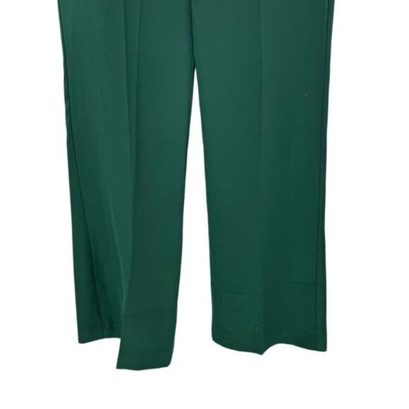 Tuckernuck NEW Rainforest Green Erin Satin Wide Leg Trouser High Rise Pants S