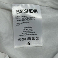 Batsheva NEW Octavia Cocktail Party Formal Midi Dress in Silver Sequin Size 6