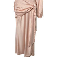 MISHA NEW Maryan One Shoulder Formal Cut Out Midi Dress in Rose Pink Size 6