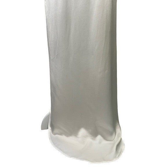 NONchalant Label | NEW Dinah One Shoulder Satin Formal Maxi Dress White Size XS