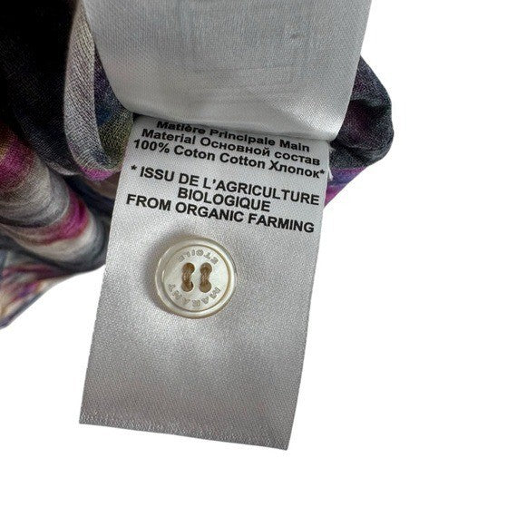 Isabel Marant Etoile NEW Maggy Black Watercolor Button Down Midi Dress Size S