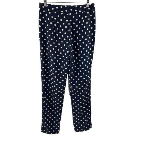 Tuckernuck | NEW Pixie Polka Dot Preppy Pleated Trouser in Navy & White Size XS