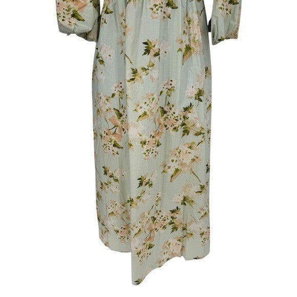 Tuckernuck NEW Aqua Watercolor Marlena Floral Sundress Midi Dress Size S