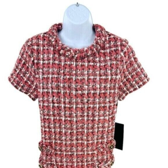 Tuckernuck NEW Magnolia Tweed Short Sleeve Crew Neck Jackie Mini Dress Size XXL