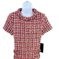 Tuckernuck NEW Magnolia Tweed Short Sleeve Crew Neck Jackie Mini Dress Size XXL
