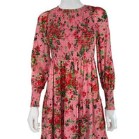 Tuckernuck NEW Pink Peony Meadows Libby Long Sleeve Maxi Dress Size XXS