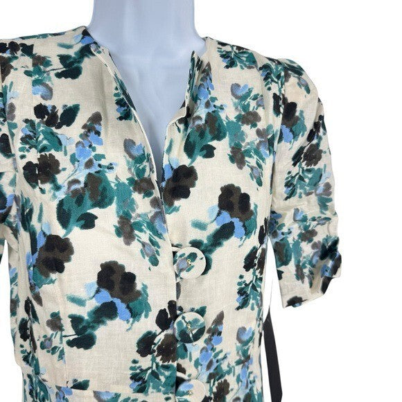 Tuckernuck NEW Budding Bluebell Hadley Collared Floral Shirt Maxi Dress Size XS