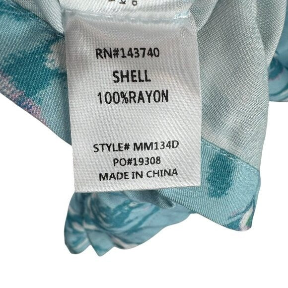 Hyacinth House NEW Blue Abstract Print Long Sleeve Hattie Midi Dress Size XXS