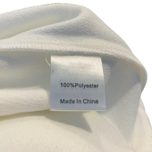 Tuckernuck | NEW White Stretch Crepe Avery Long Sleeve Shirt Dress Size S