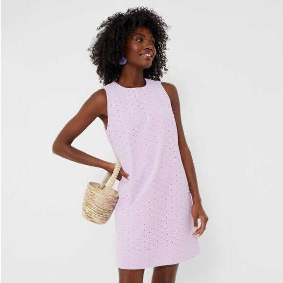 Tuckernuck | NEW Lavender Eyelet Sleeveless Crew Neck Folly Mini Dress Size XS