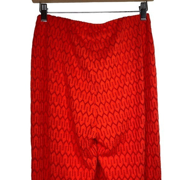 Lovers + Friends NEW Kenya V Front Flare Trouser Pant in Red Size S