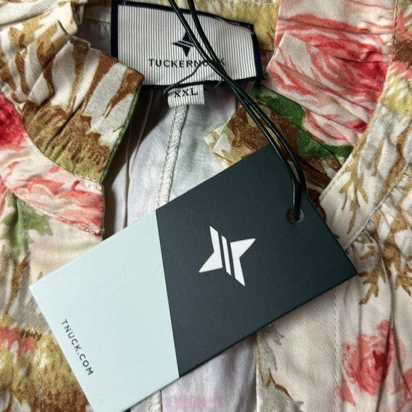 Tuckernuck | NEW Sun Faded Floral Crawford V-neckline Mini Dress Size XXL