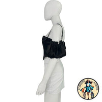 superdown Black Satin Off the Shoulder Phoebe Corset Top in Black Size Small