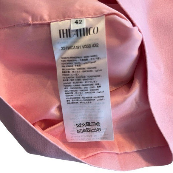 The Attico | NEW Coco Mini Party Cocktail Bodycon Dress in Sugar Pink Size M