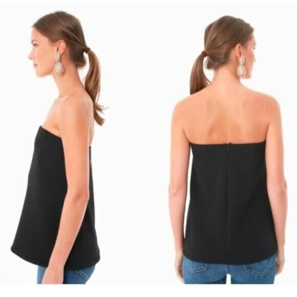 Tuckernuck | NEW Strapless Corset Noir Crepe Marin Top in Black Size XXL
