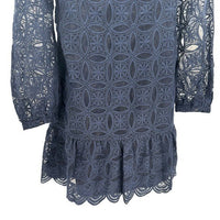 Tuckernuck NEW Navy Organza Lace Formal Palmerston Long Sleeve Mini Dress XS