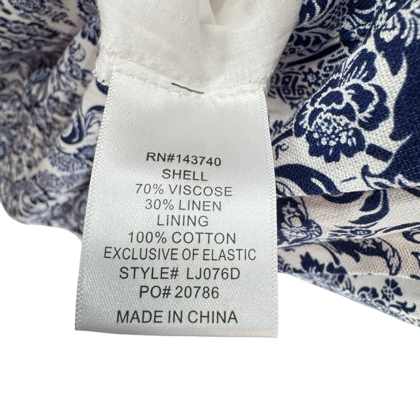 Hyacinth House NEW Navy Scroll Print Toula V Neck Sleeveless Maxi Dress Size L