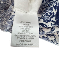 Hyacinth House NEW Navy Scroll Print Toula V Neck Sleeveless Maxi Dress Size L