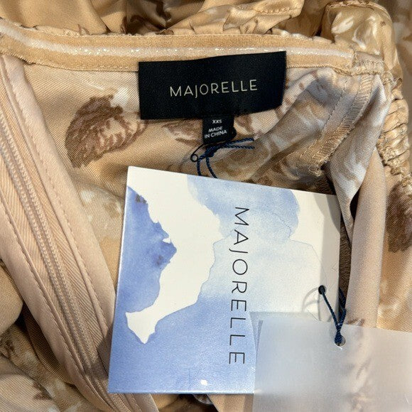 Majorelle NEW Marbella Satin Floral Off the Shoulder Party Mini Dress Size XXS