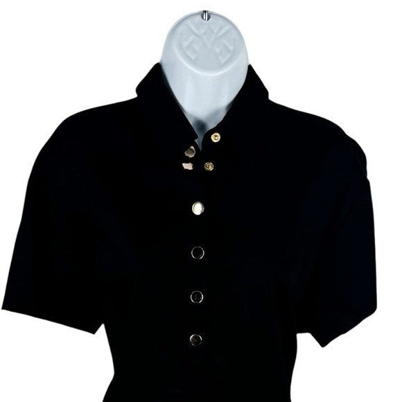 Pomander Place NEW Black Oakley Short Sleeve Relaxed Fit Mini Dress Size XS