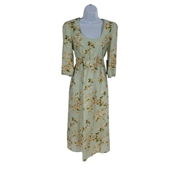 Tuckernuck NEW Aqua Watercolor Marlena Floral Sundress Midi Dress Size S