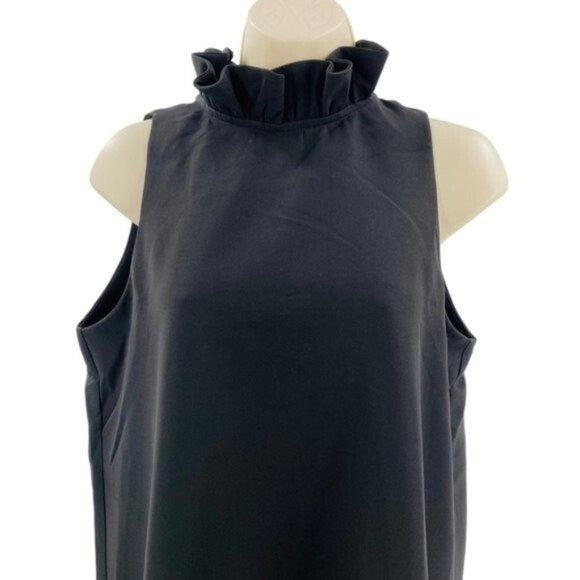 Tuckernuck NEW Black Blythe Ruffle Preppy Relaxed Fit Mini Dress Size XS