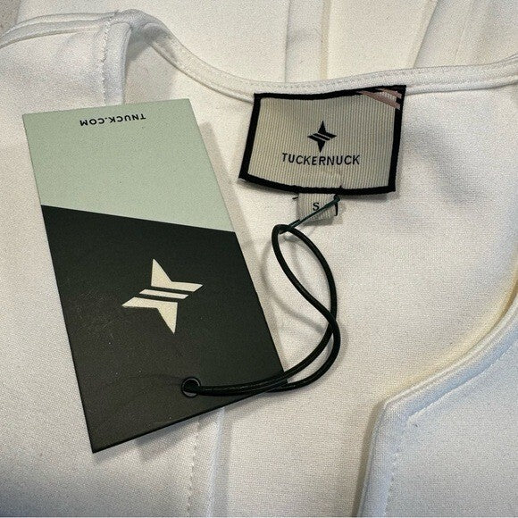 Tuckernuck | NEW White Ellington Three-quarter Sleeve Lace Up Mini Dress Size S