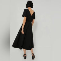 Tuckernuck | NEW Black Kate Short Sleeve Fit and Flare Maxi Dress Size XS