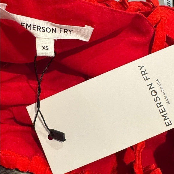 Emerson Fry NEW Red Grenadine Amy Classic Sundress Midi Dress Size XS