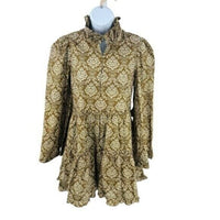 Hyacinth House | NEW Moss Printed Russell Mini Dress in Olive Size XXS