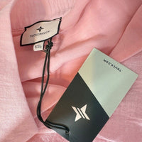 Tuckernuck | NEW Pink Salt Eyelet Jane Long Blouson Sleeve Blouse Size XXL