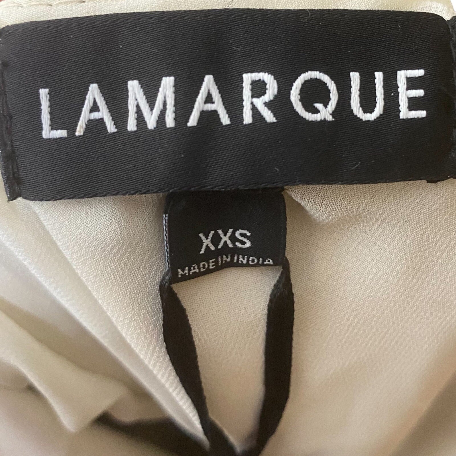 LAMARQUE | NWT Abella Leather feather Party Mini Dress in Bone Ivory Size XXS