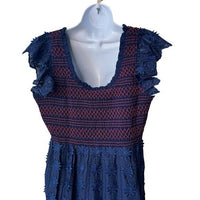 Tuckernuck NEW Navy Lace Mallie Embroidered Scoop Neck Maxi Dress Size XXL