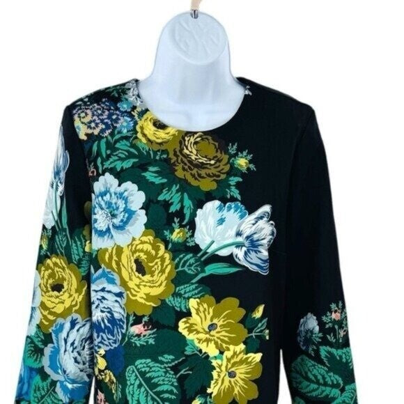 Tuckernuck NEW Verdant Blue Floral Long Sleeve Drop Waist Pierce Dress Size M