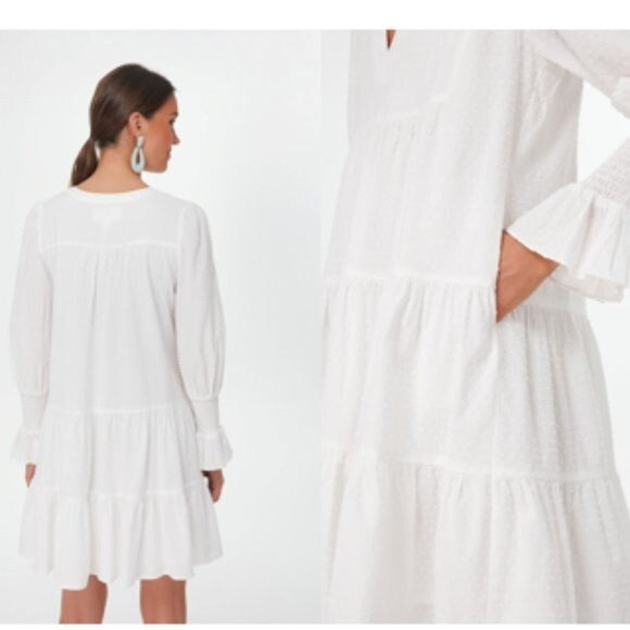 Pomander Place | NEW White Swiss Dot Kenzo Mini Dress Size XS