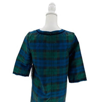 Tuckernuck | NEW Jamie Velvet Trimmed Plaid Blackwatch Midi Dress Size S